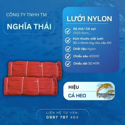 LƯỚI NYLON CÁ HEO 